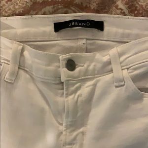 J Brand. Skinny leg white jeans.